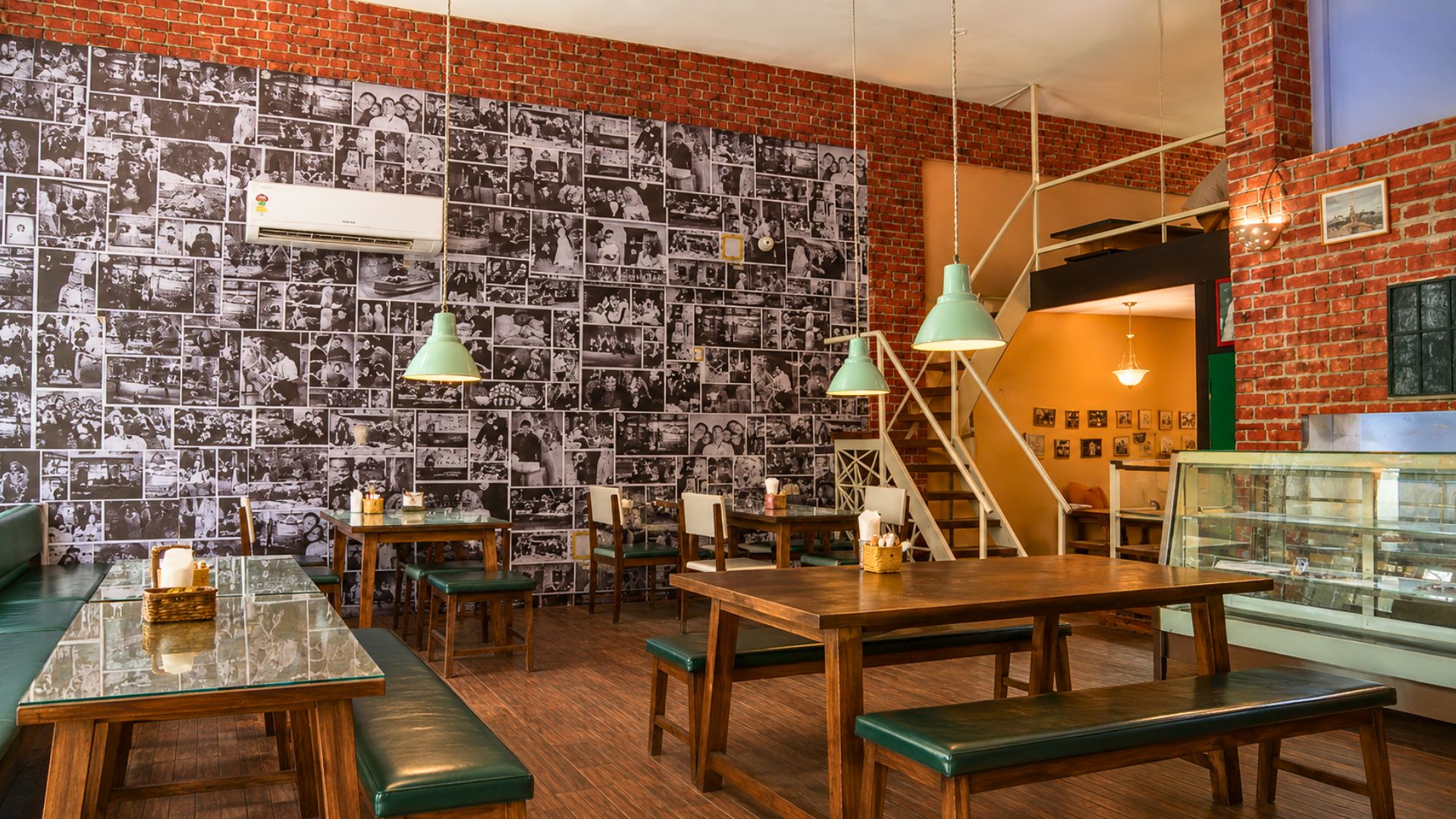 Warm restaurant lighting creating a cozy atmosphere